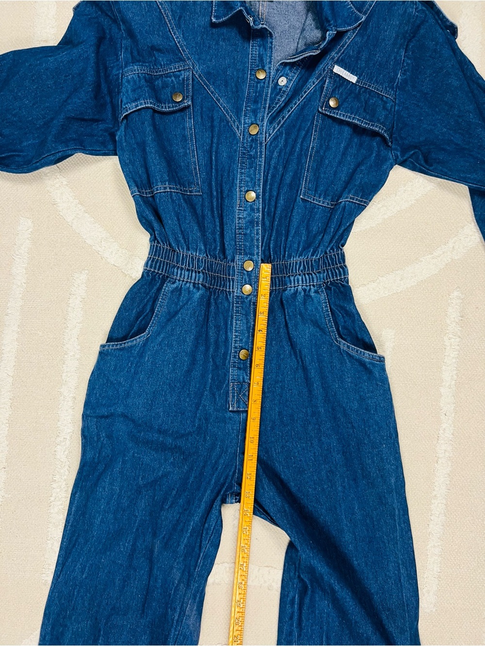 Vintage Dreams 1980s Denim Jumpsuit – 100% Cotton – Size Medium - Picture 12 of 14